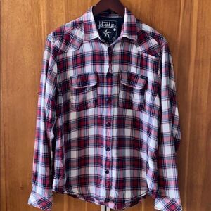 Jack‎ & Jones Western style Plaid Flannel Shirt S